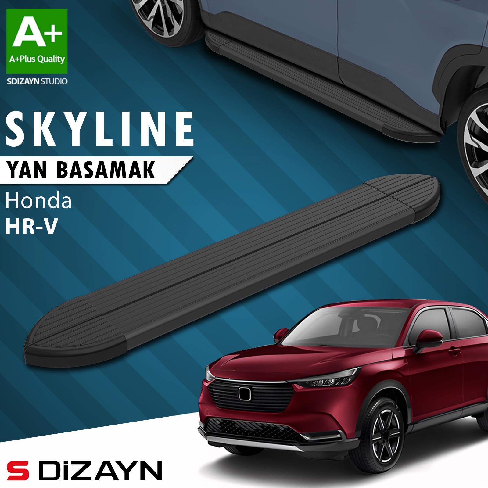 Honda HR-V 3 Skyline Siyah Yan Basamak 173 Cm 2021 Üzeri A+ Kalite