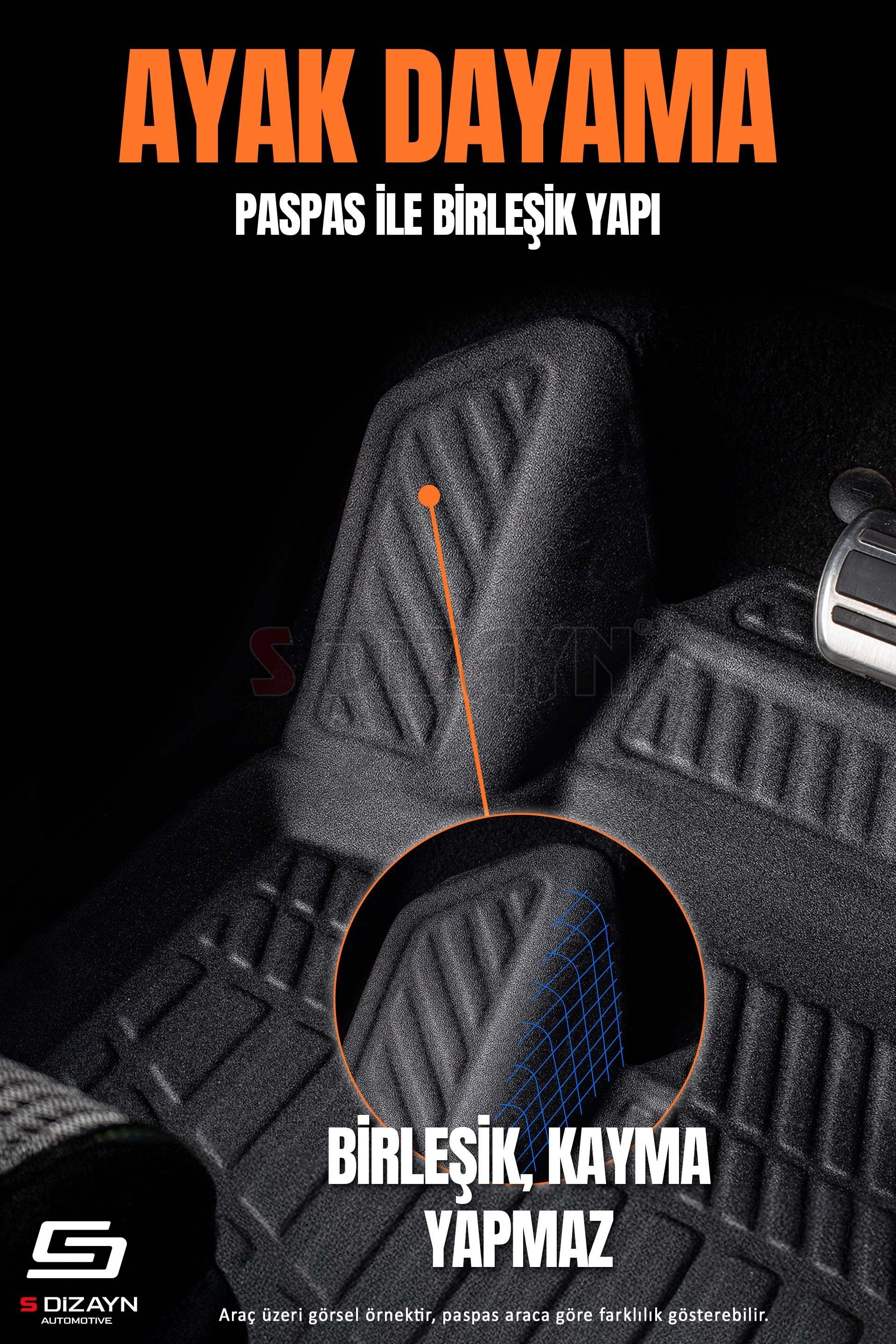 S-Dizayn Hyunda Kona Elektrikli 3D Pro Havuzlu Paspas ve Bagaj Havuzu Seti (2li SET) 2024 Üzeri A+ Kalite