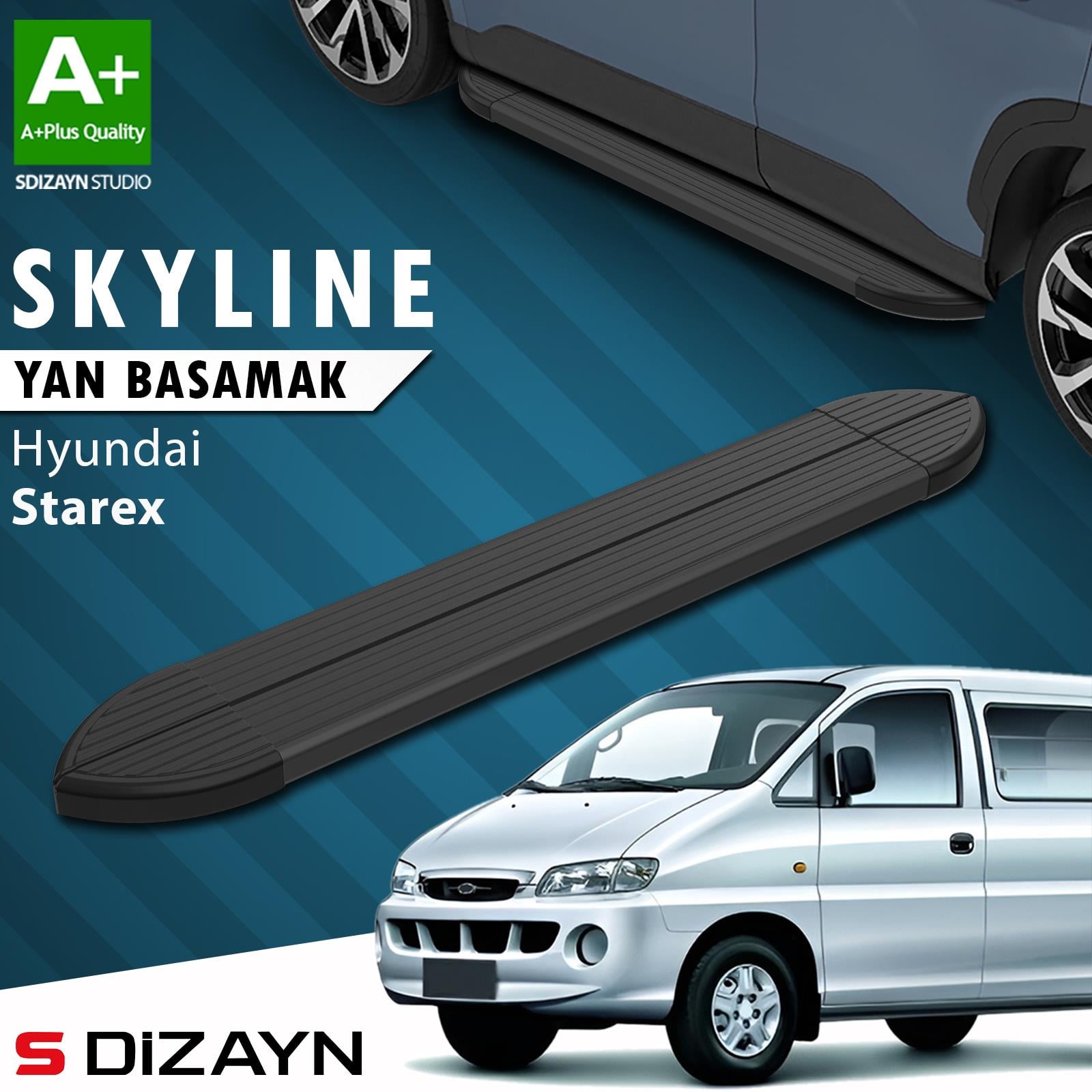 Hyundai H-1 Starex Skyline Siyah Yan Basamak 193 Cm 1998-2007 A+ Kalite