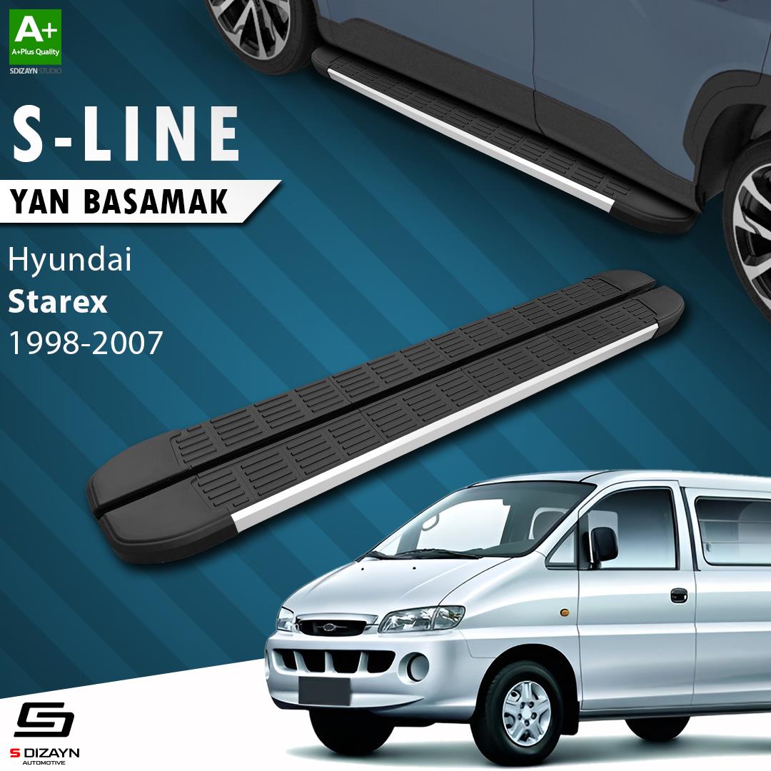 Hyundai H-1 Starex Uzun Şase S-Line Aluminyum Yan Basamak 213 Cm 1998-2007 A+ Kalite