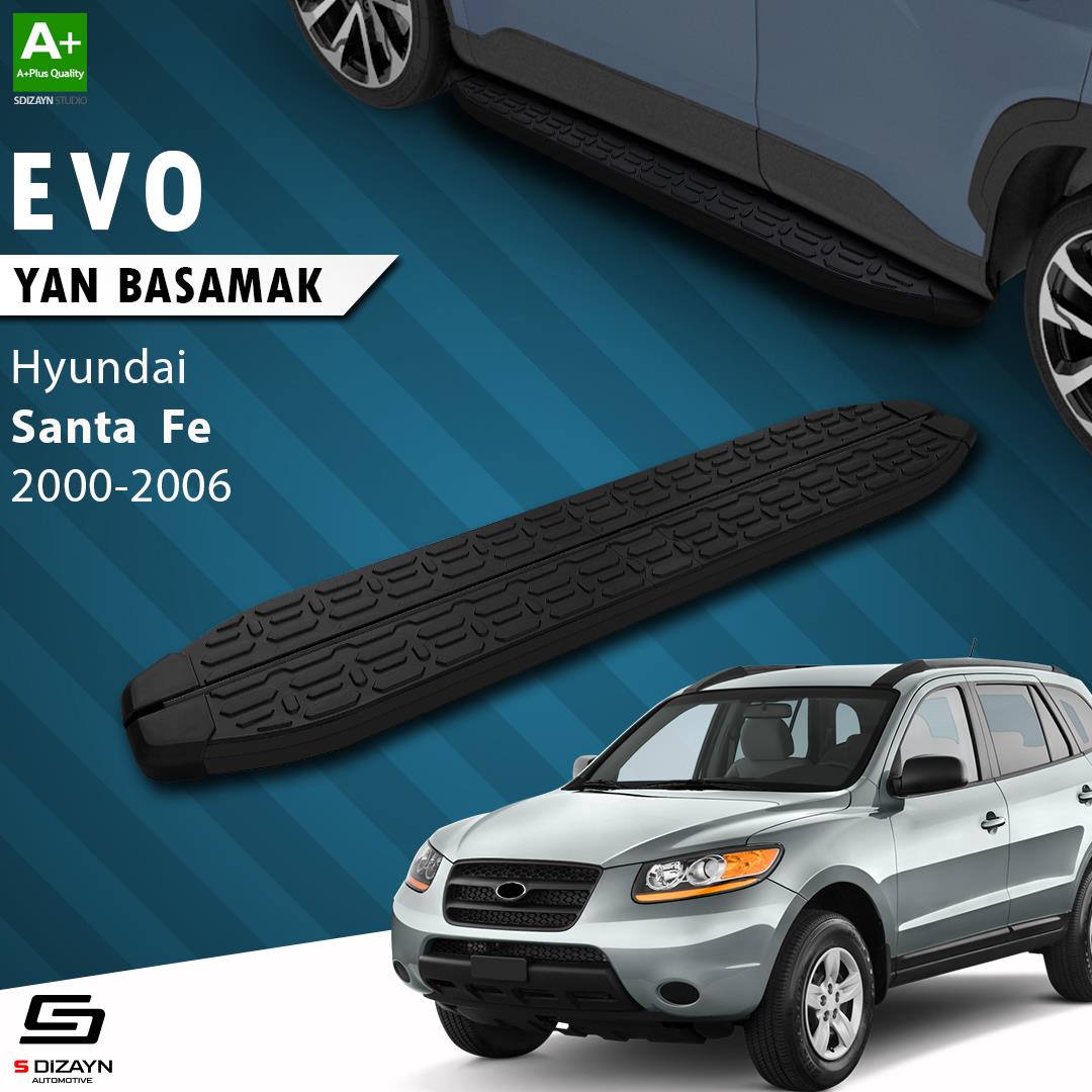 Hyundai Santa Fe Evo Siyah Yan Basamak 163 Cm 2000-2006 A+ Kalite