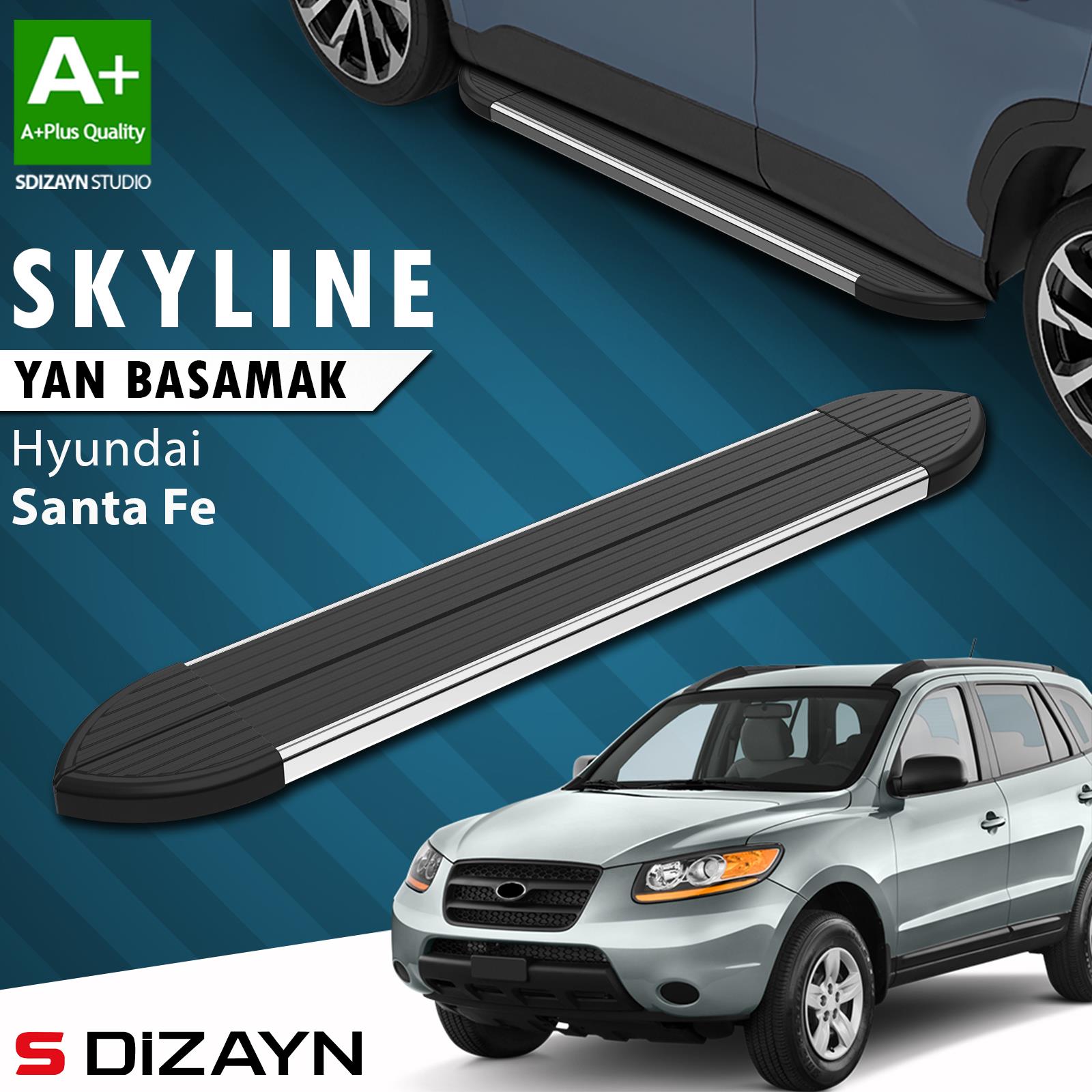Hyundai Santa Fe Skyline Krom Yan Basamak 163 Cm 2000-2006 A+ Kalite