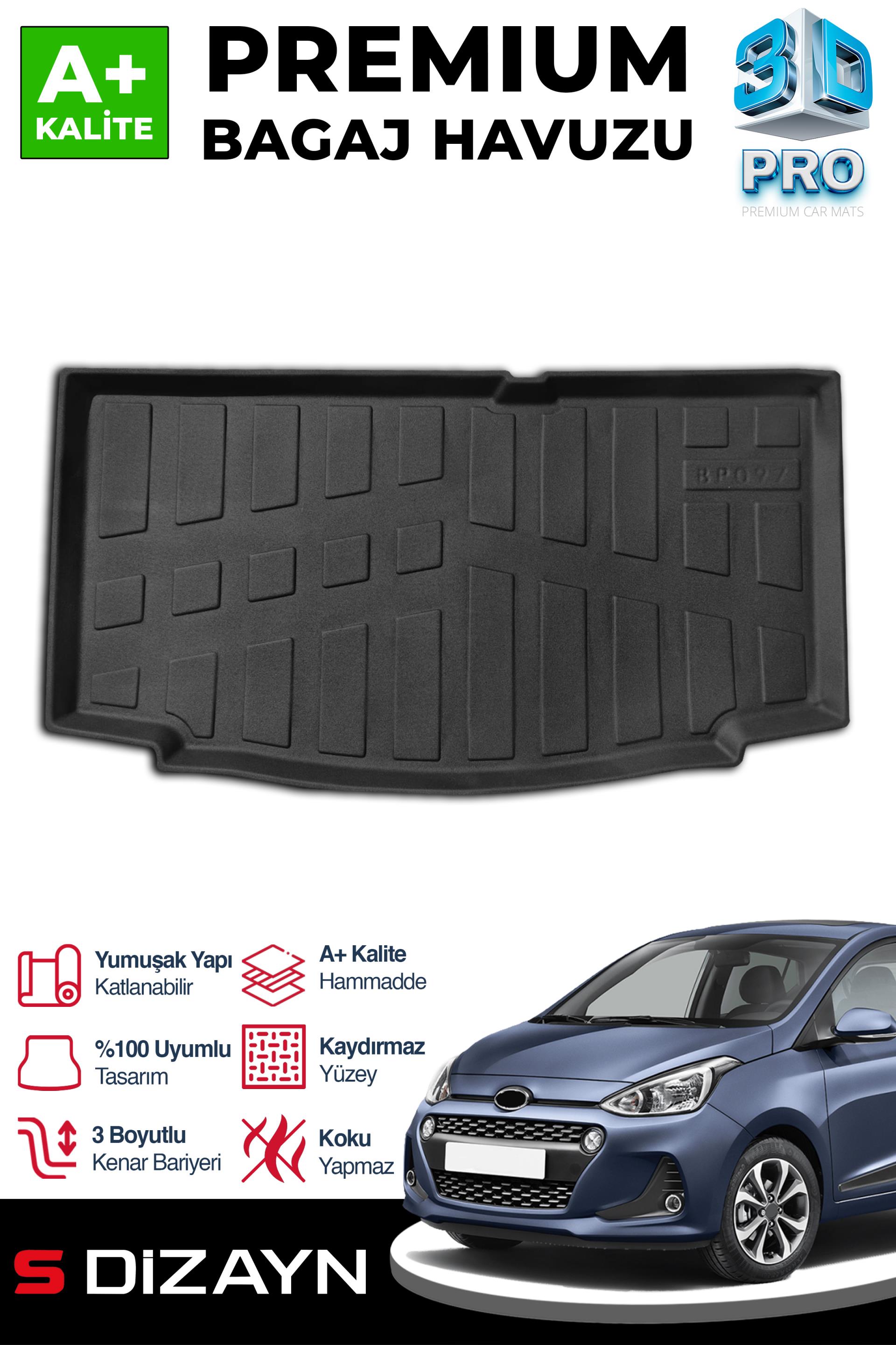 S-Dizayn Hyundai i10 3D Pro Bagaj Havuzu 2019 Üzeri A+ Kalite