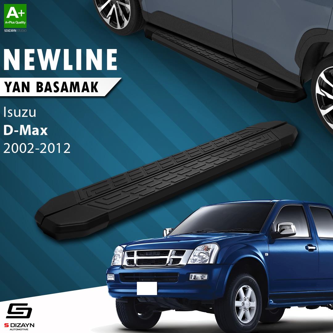 Isuzu D-Max NewLine Siyah Yan Basamak 203 Cm 2002-2012 A+ Kalite