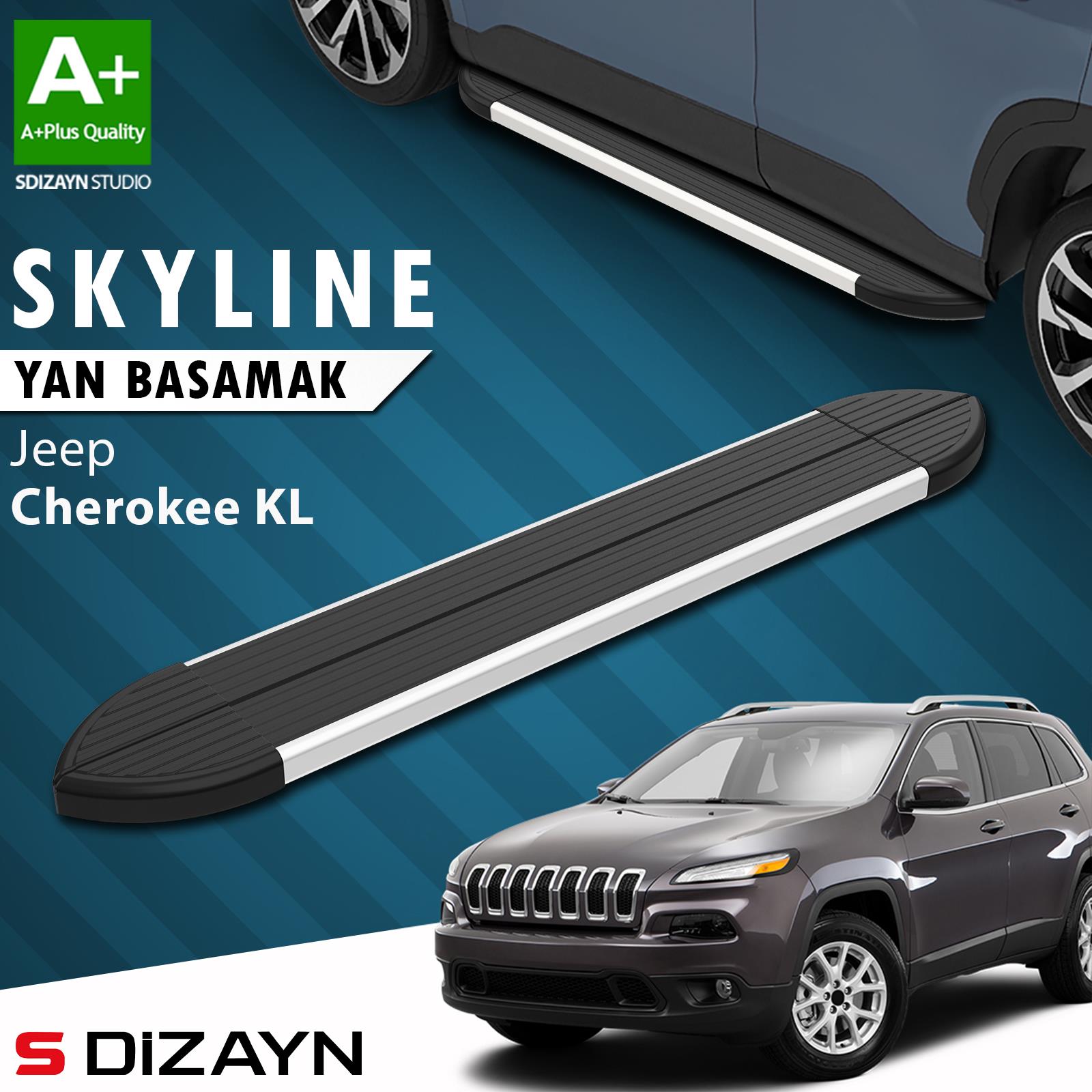 Jeep Cherokee KL Skyline Aluminyum Yan Basamak 173 Cm 2013-2023 A+ Kalite