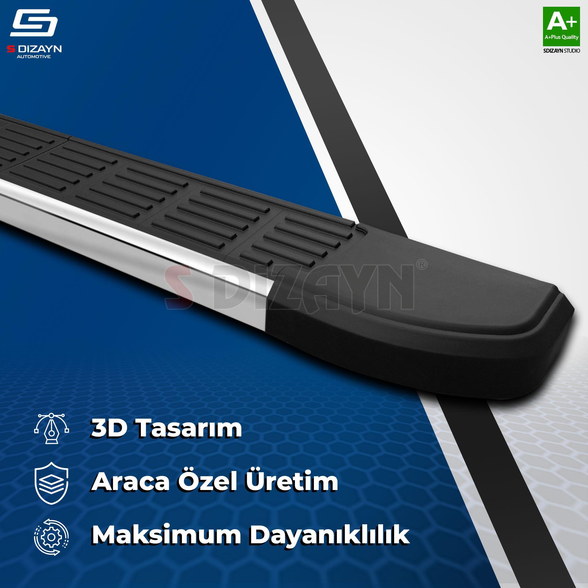 Jeep Commander S-Line Krom Yan Basamak 173 Cm 2006-2010 A+ Kalite