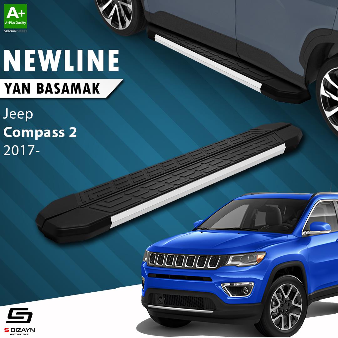 Jeep Compass 2 NewLine Aluminyum Yan Basamak 173 Cm 2017 Üzeri A+ Kalite