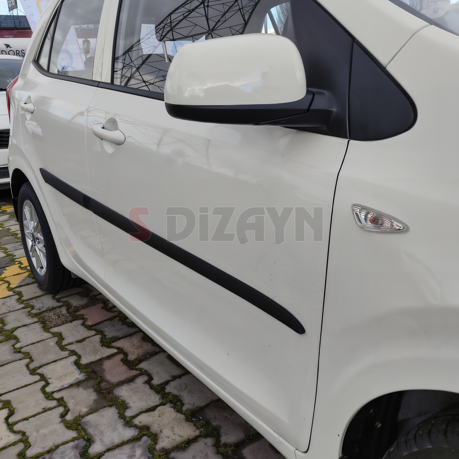 S-Dizayn Kia Picanto ABS Plastik Yan Kapı Koruma Çıtası 2020-2023 A+ Kalite
