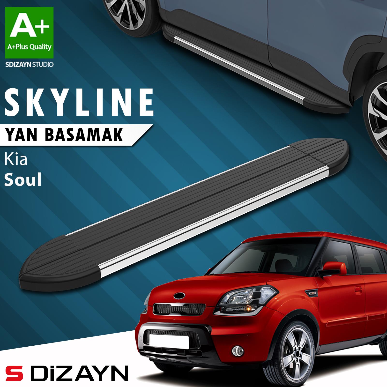 Kia Soul Skyline Krom Yan Basamak 173 Cm 2009-2014 A+ Kalite