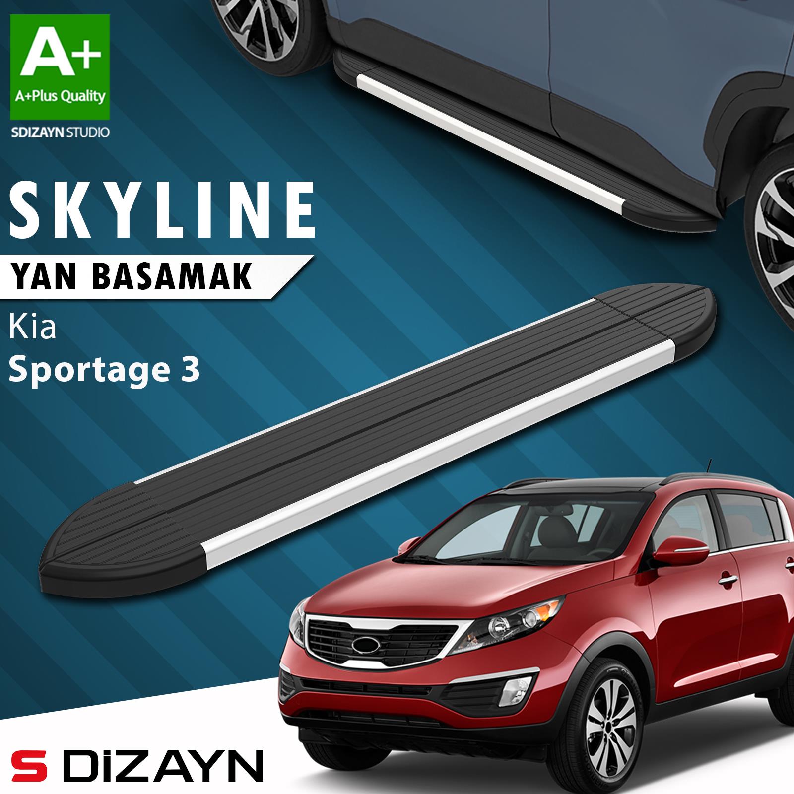 Kia Sportage 3 Skyline Aluminyum Yan Basamak 173 Cm 2010-2016 A+ Kalite