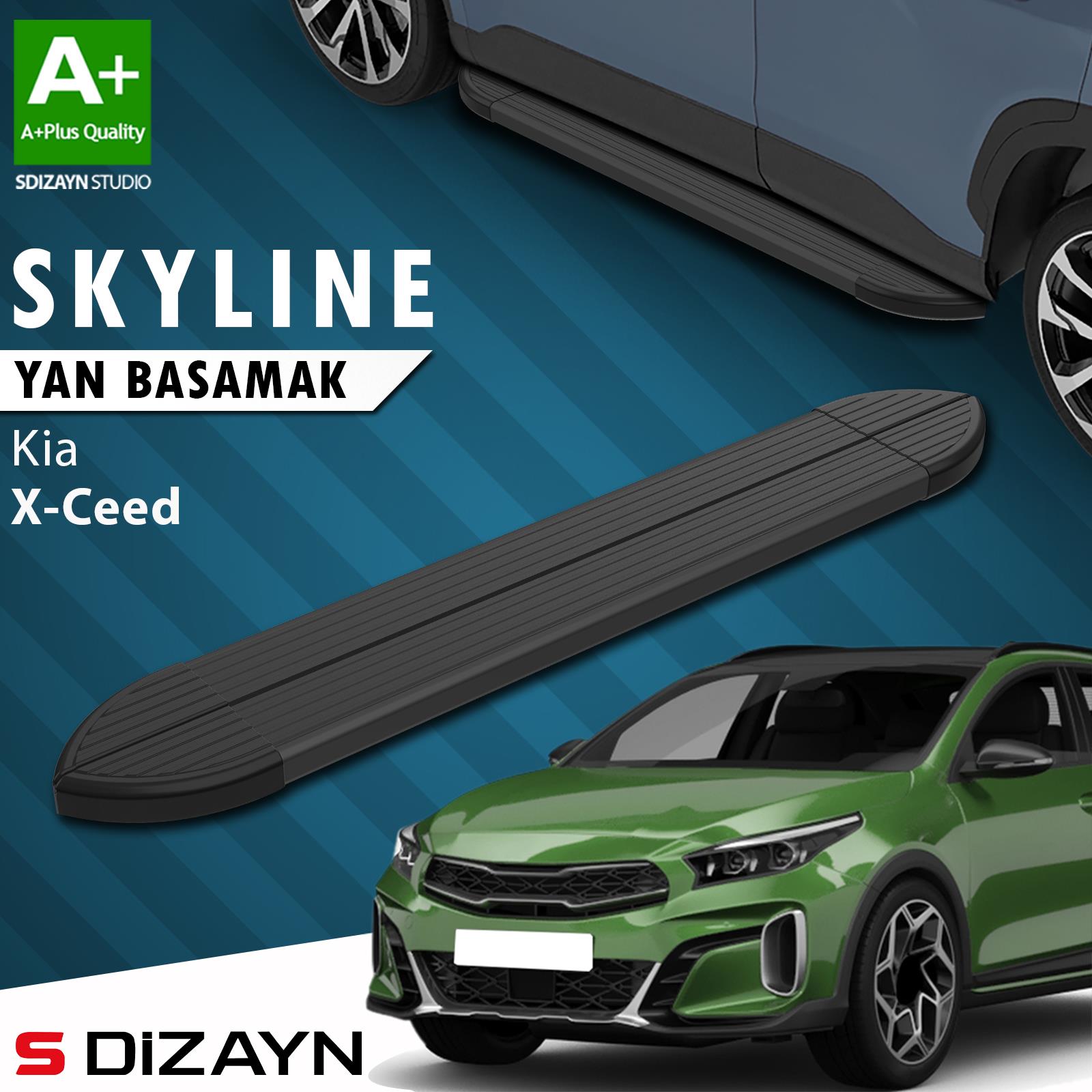 Kia XCeed Skyline Siyah Yan Basamak 183 Cm 2019 Üzeri A+ Kalite