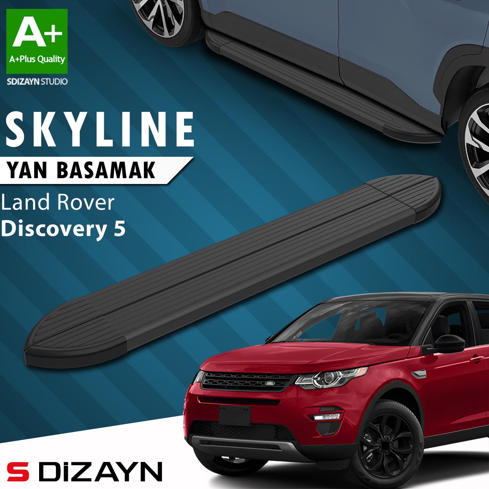 Land Rover Discovery 5 Skyline Siyah Yan Basamak 193 Cm 2017 Üzeri A+ Kalite