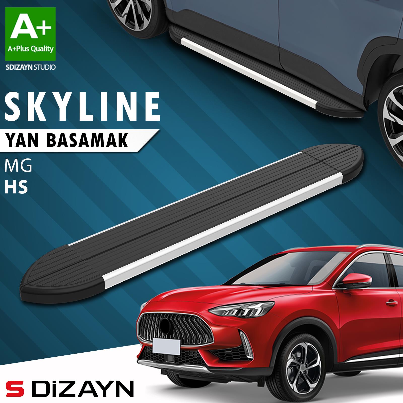 MG HS Skyline Aluminyum Yan Basamak 183 Cm 2021-2024 A+ Kalite