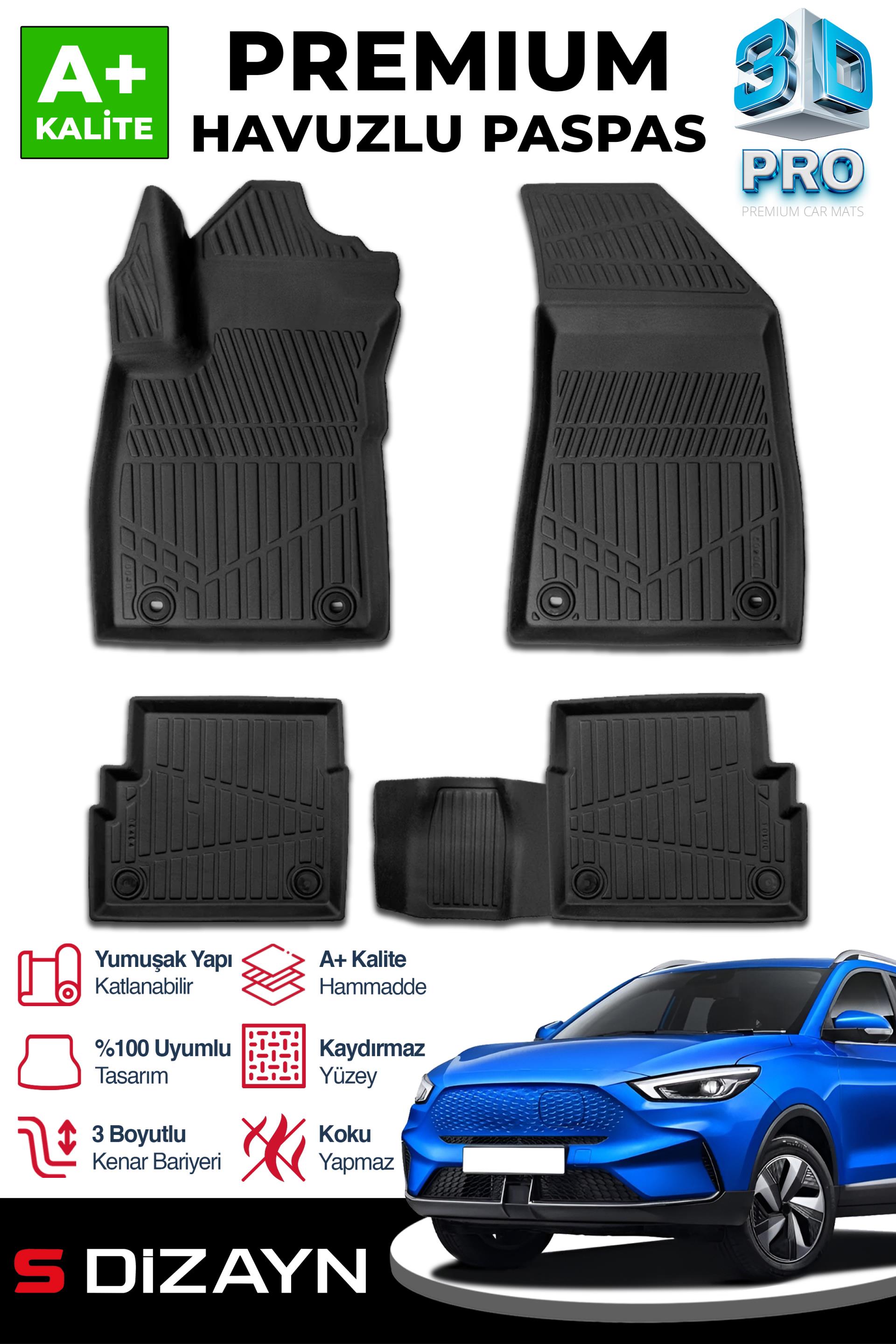 S-Dizayn MG ZS Benzinli 3D Pro Havuzlu Paspas 2021-2024 A+ Kalite