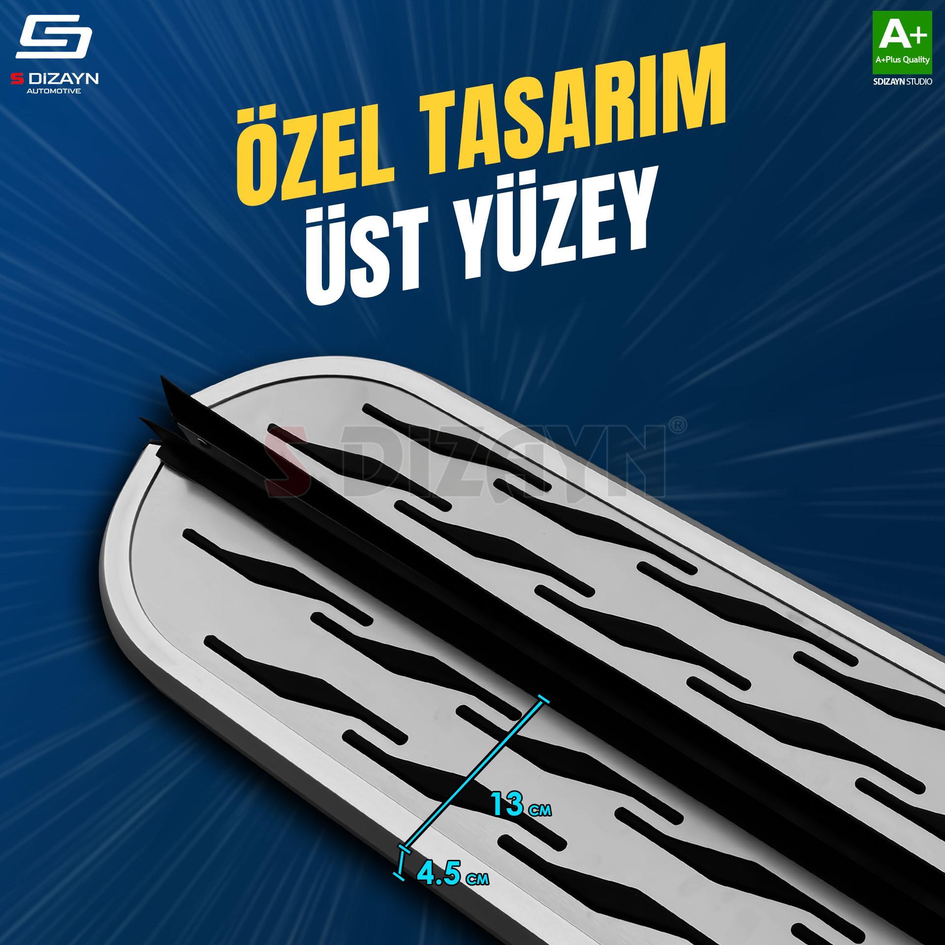 MG ZS OEM Still Pro V2 Aluminyum Yan Basamak 173 Cm 2018 Üzeri A+ Kalite
