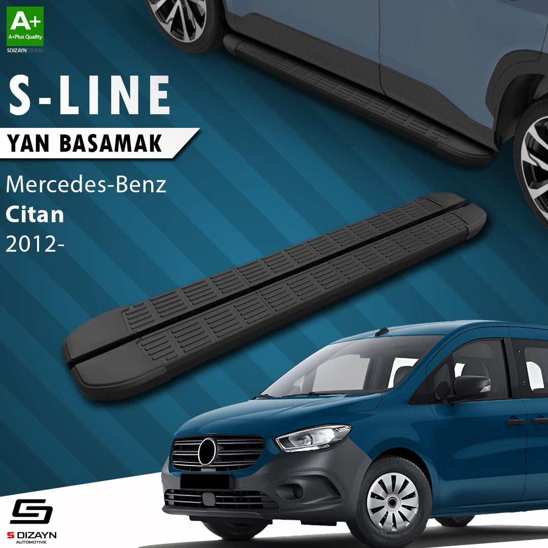Mercedes Citan S-Line Siyah Yan Basamak 193 Cm 2012-2021 A+ Kalite