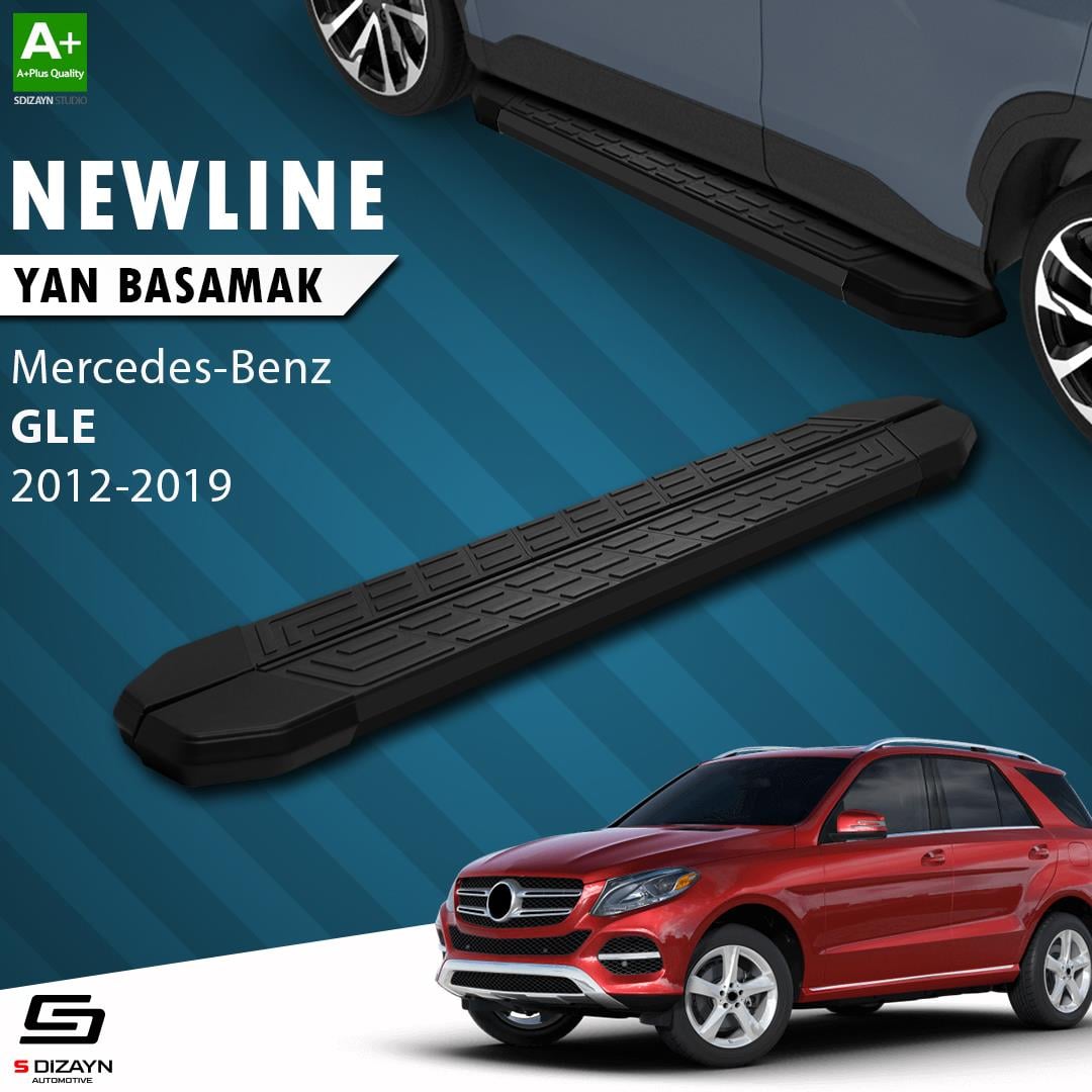 Mercedes GLE W166 NewLine Siyah Yan Basamak 193 Cm 2012-2019 A+ Kalite