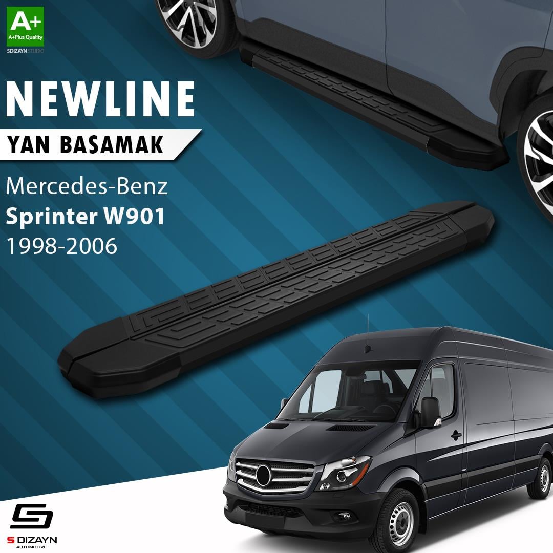 Mercedes Sprinter W901 Orta Şase NewLine Siyah Yan Basamak 263 Cm 1998-2006 A+ Kalite