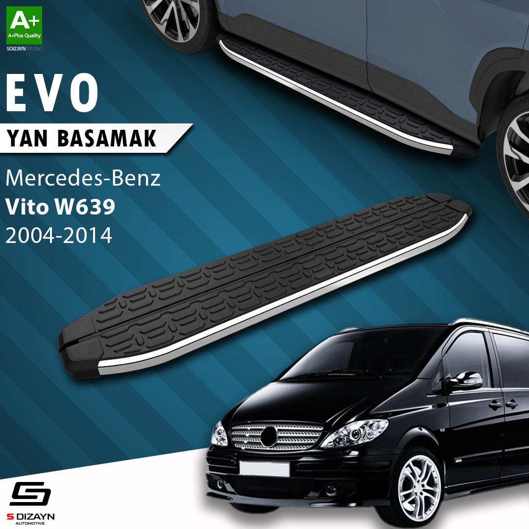 Mercedes Vito W639 Uzun Şase Evo Krom Yan Basamak 253 Cm 2004-2014 A+ Kalite