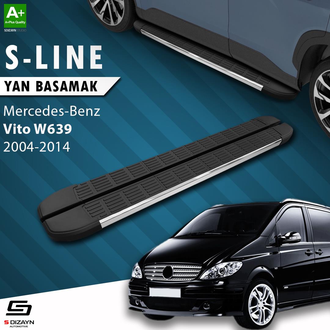 Mercedes Vito W639 Uzun Şase S-Line Krom Yan Basamak 253 Cm 2004-2014 A+ Kalite