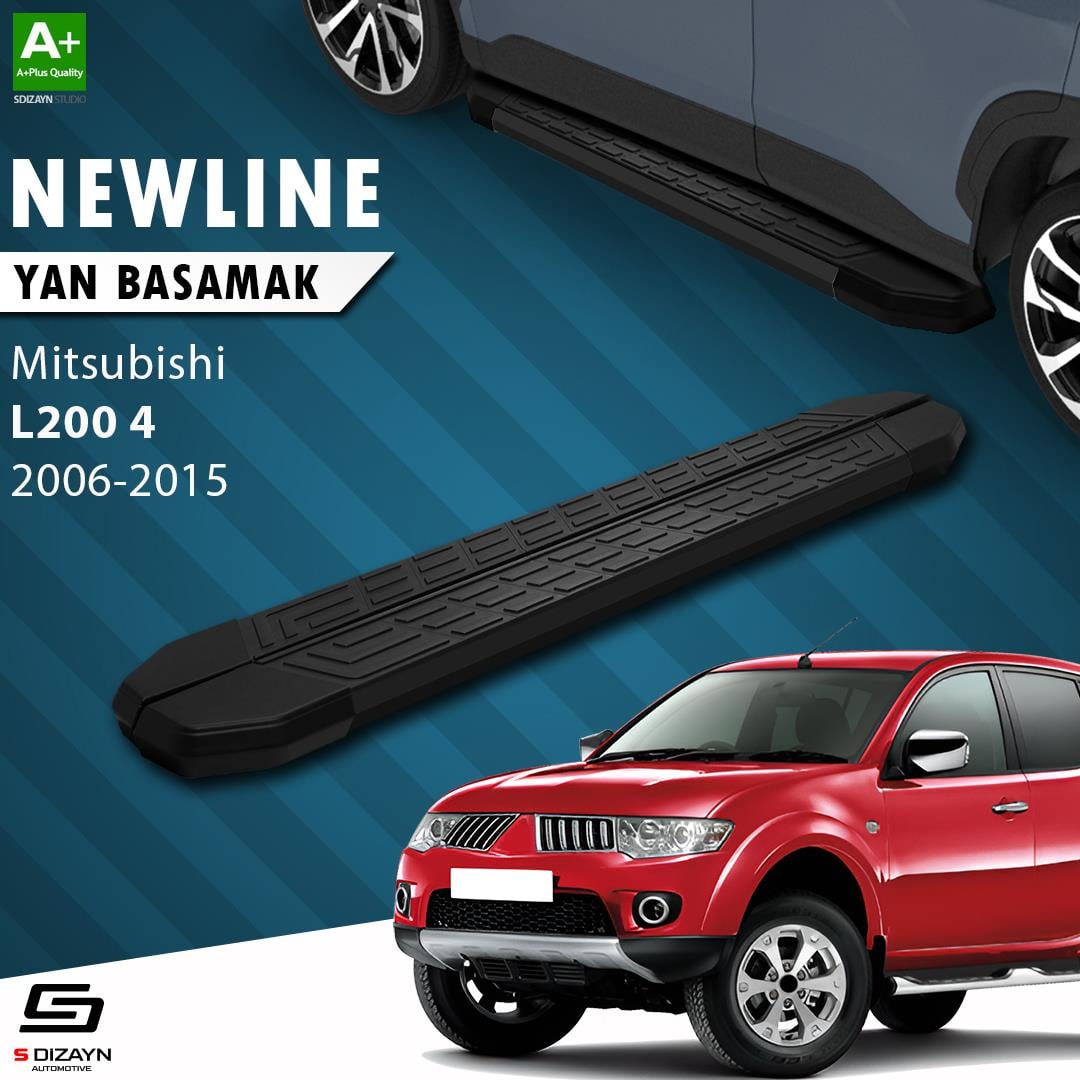 Mitsubishi L200 4 NewLine Siyah Yan Basamak 193 Cm 2006-2011 A+ Kalite
