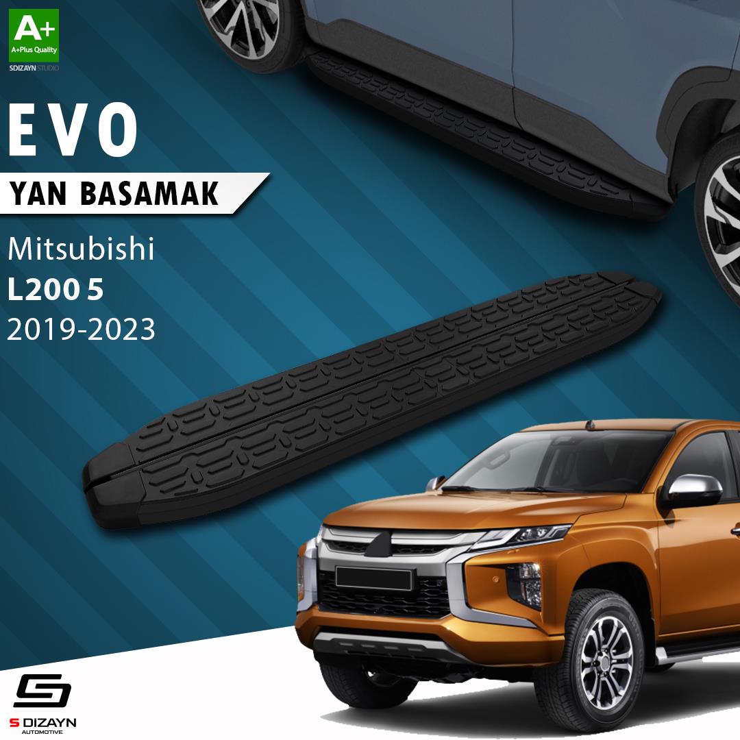 Mitsubishi L200 5 Makyajlı Evo Siyah Yan Basamak 203 Cm 2019-2023 A+ Kalite