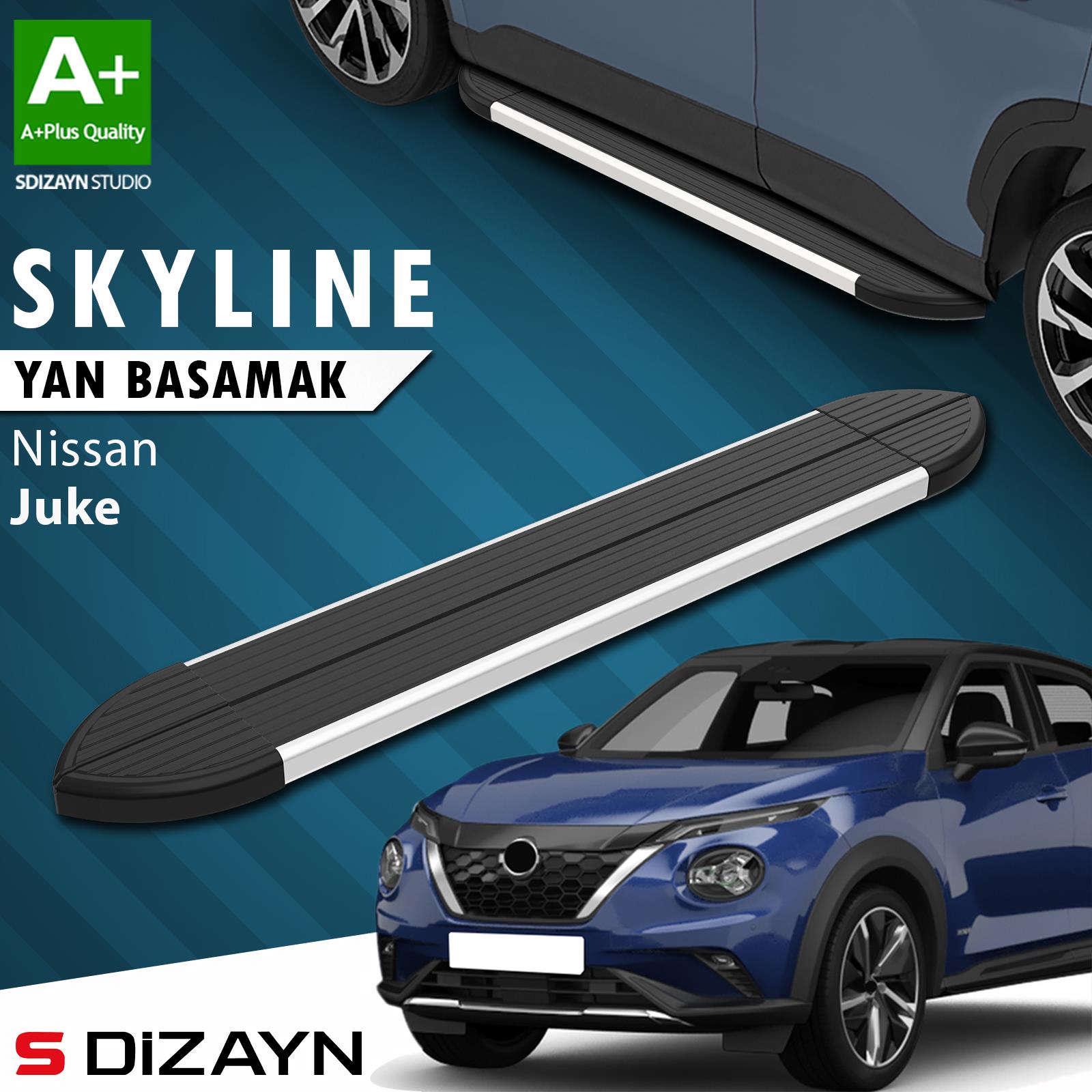 Nissan Juke 2 Skyline Aluminyum Yan Basamak 173 Cm 2019 Üzeri A+ Kalite