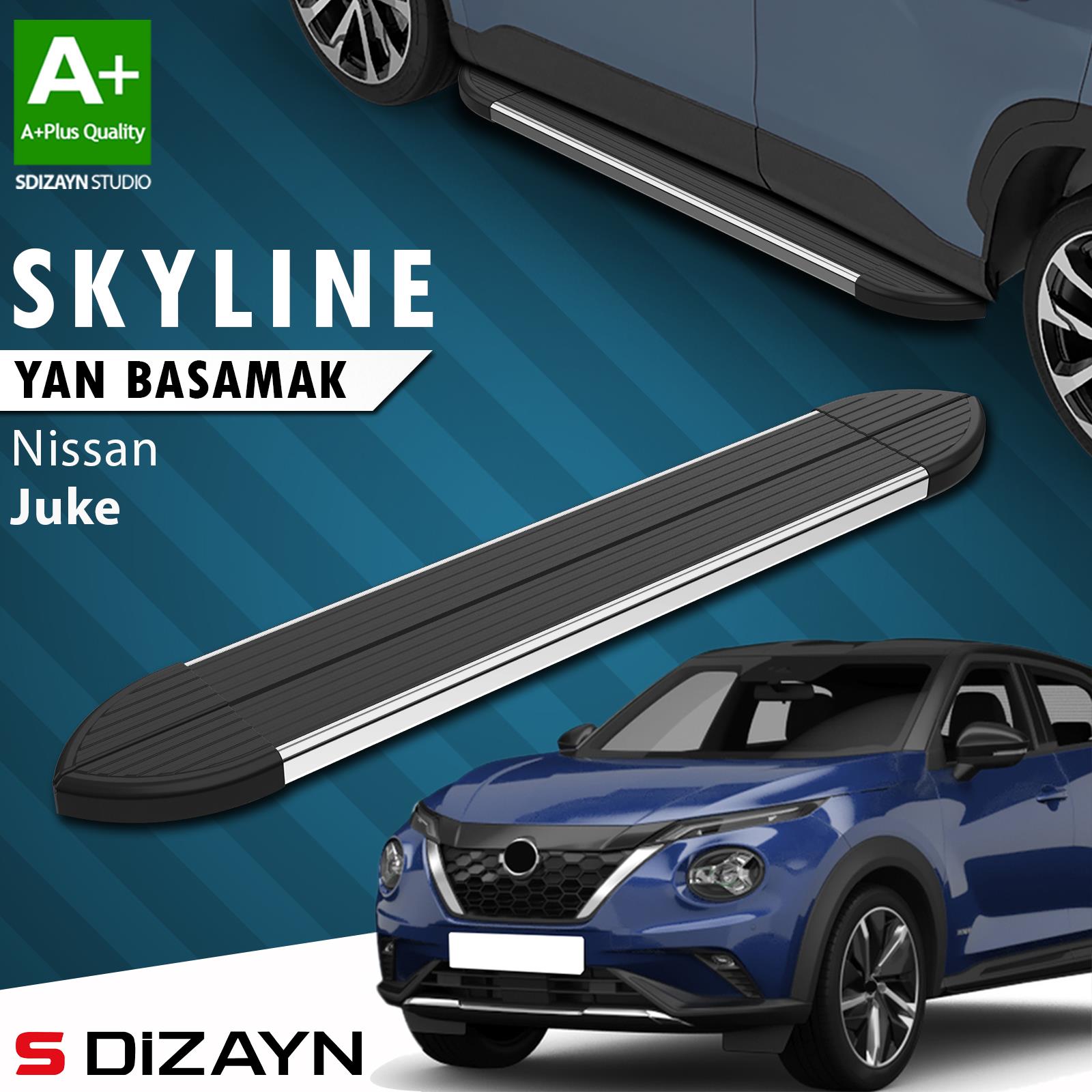 Nissan Juke 2 Skyline Krom Yan Basamak 173 Cm 2019 Üzeri A+ Kalite