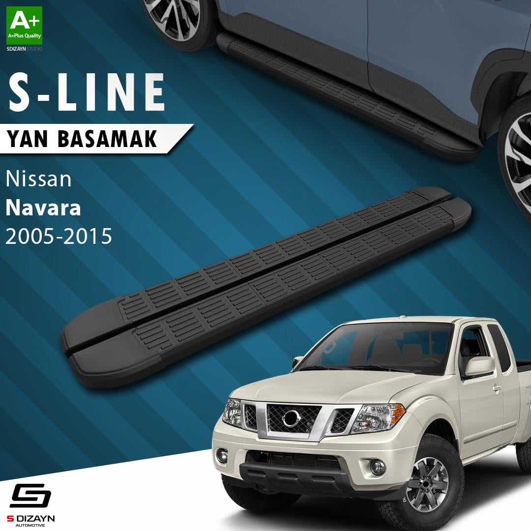 Nissan Navara 2 S-Line Siyah Yan Basamak 203 Cm 2005-2015 A+ Kalite