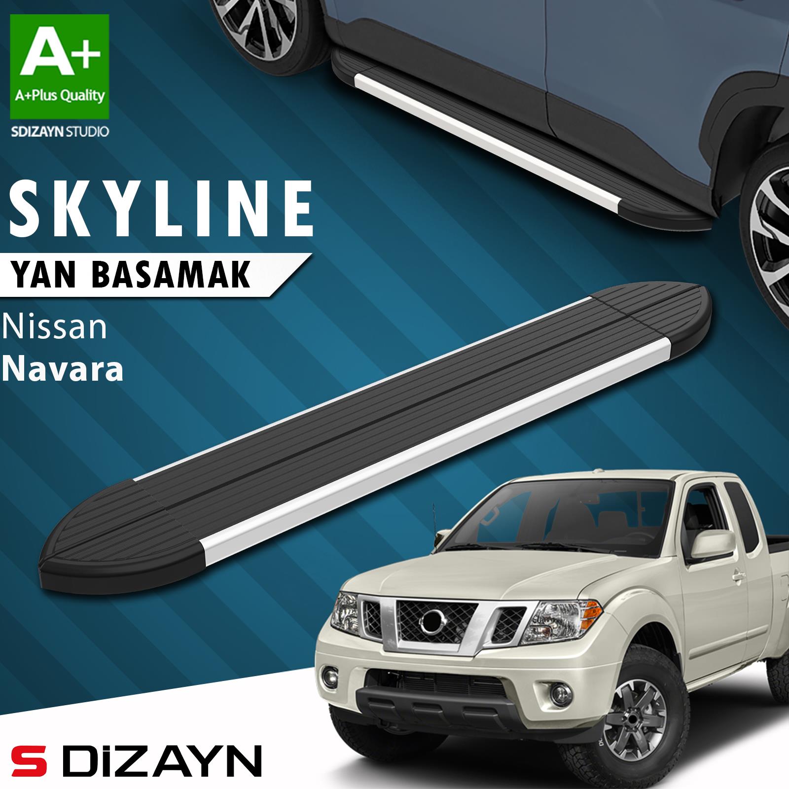 Nissan Navara 2 Skyline Aluminyum Yan Basamak 203 Cm 2005-2015 A+ Kalite