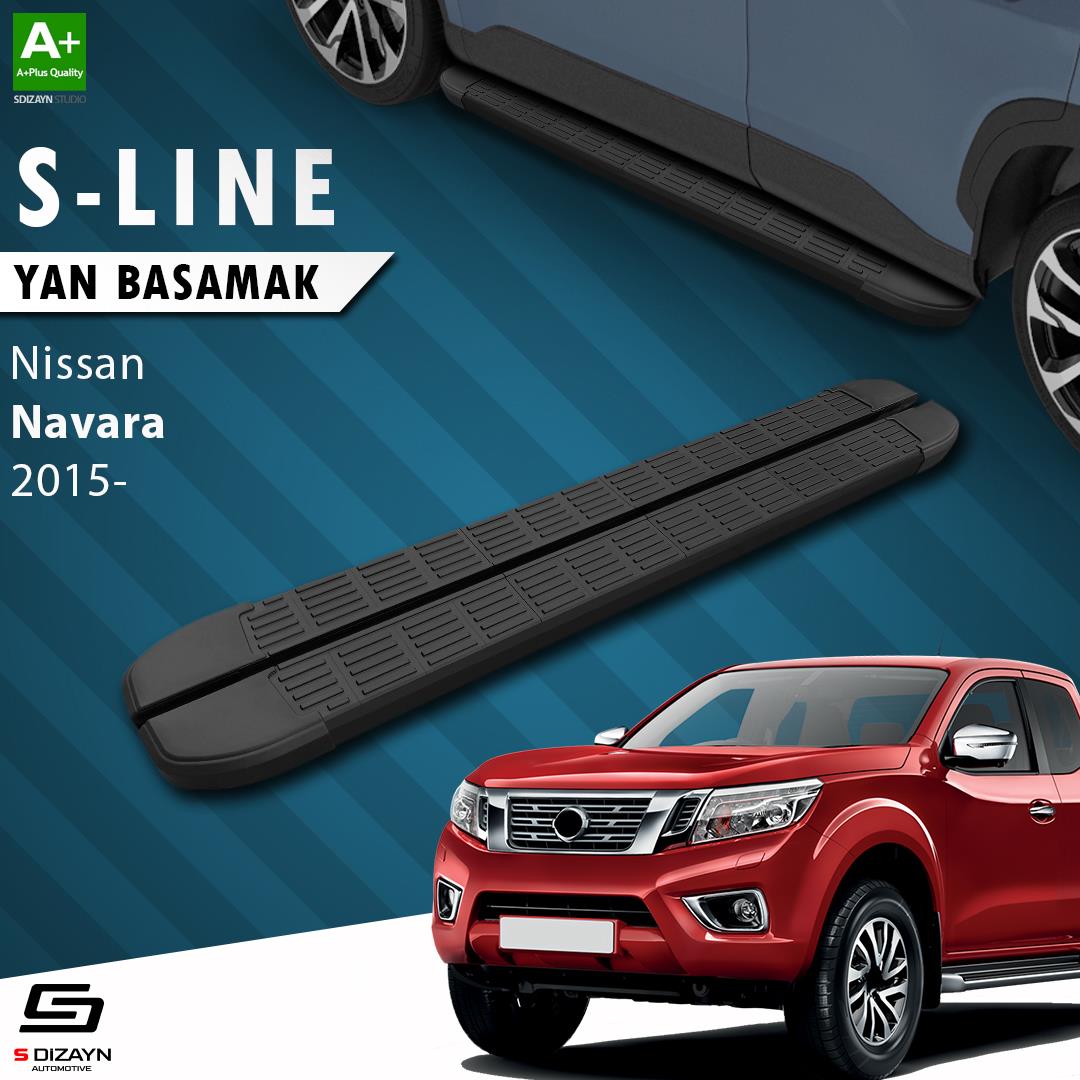 Nissan Navara 3 S-Line Siyah Yan Basamak 203 Cm 2015 Üzeri A+ Kalite