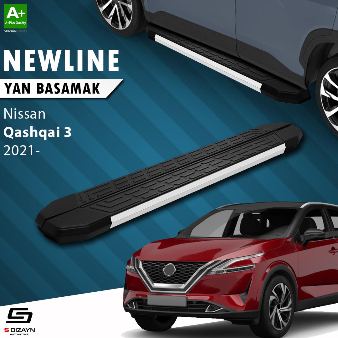 Nissan Qashqai 3 NewLine Aluminyum Yan Basamak 173 Cm 2021 Üzeri A+ Kalite
