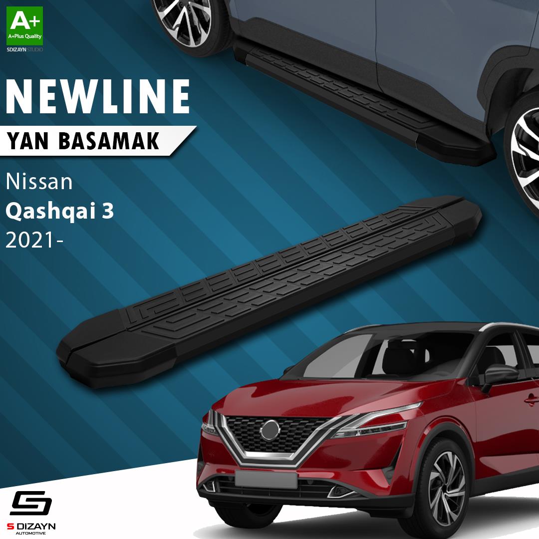 Nissan Qashqai 3 NewLine Siyah Yan Basamak 173 Cm 2021 Üzeri A+ Kalite