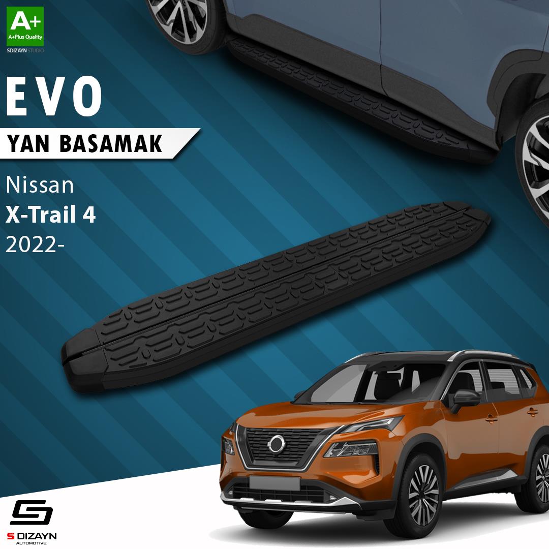 Nissan X-Trail T33 Evo Siyah Yan Basamak 183 Cm 2022 Üzeri A+ Kalite