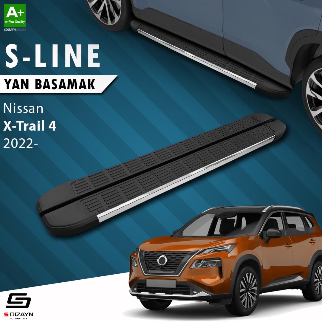 Nissan X-Trail T33 S-Line Krom Yan Basamak 183 Cm 2022 Üzeri A+ Kalite