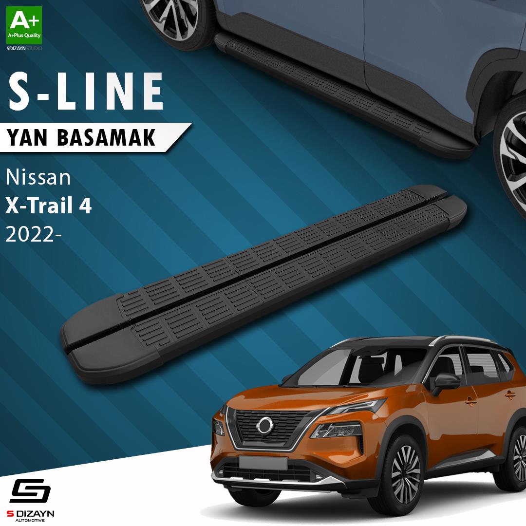 Nissan X-Trail T33 S-Line Siyah Yan Basamak 183 Cm 2022 Üzeri A+ Kalite