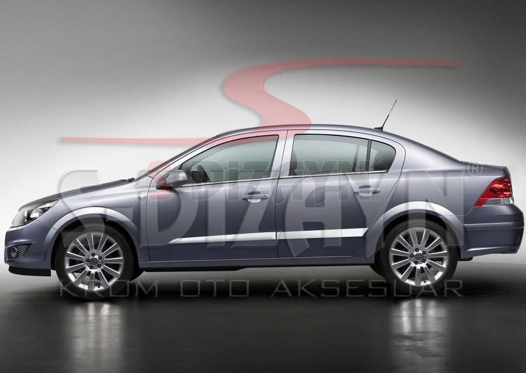 S-Dizayn Opel Astra H SD Krom Yan Kapı Çıtası 4 Prç 2008-2013