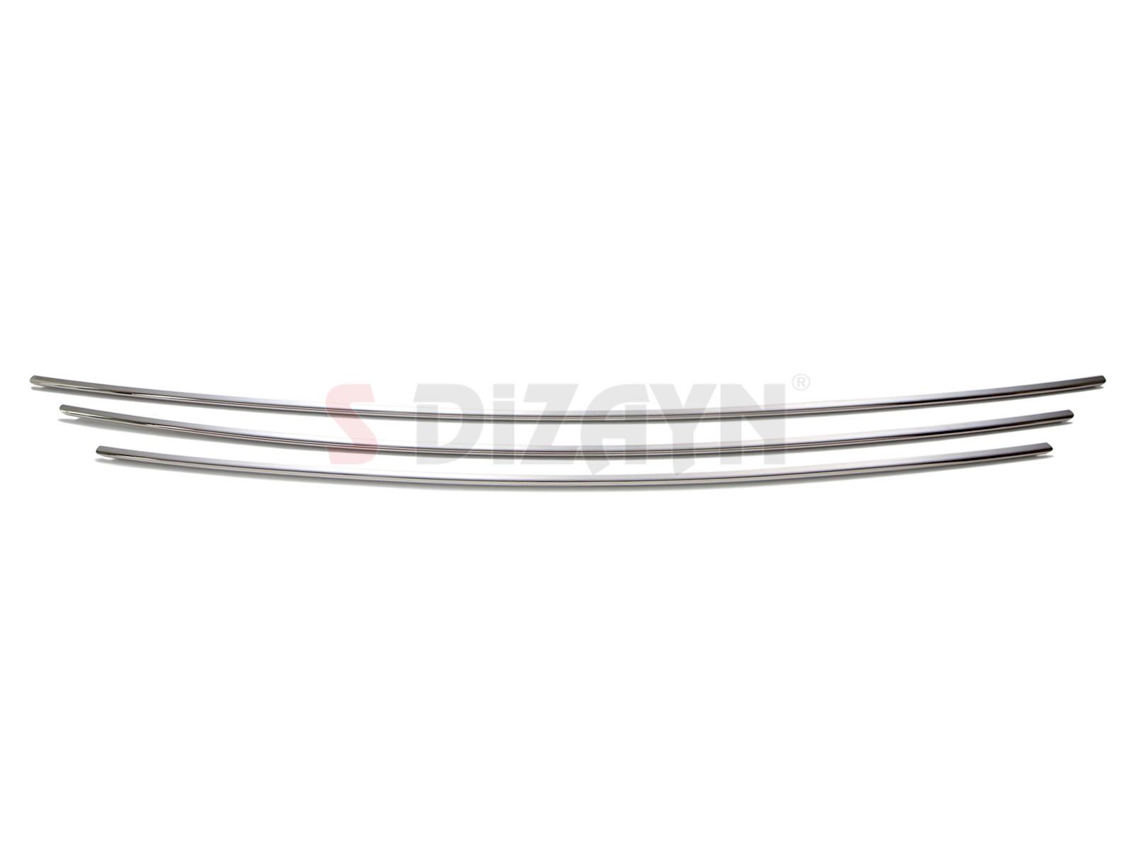 S-Dizayn Opel Astra K HB Krom Ön Tampon Alt Çıtası 3 Prç 2015-2022 (Sensörsüz)