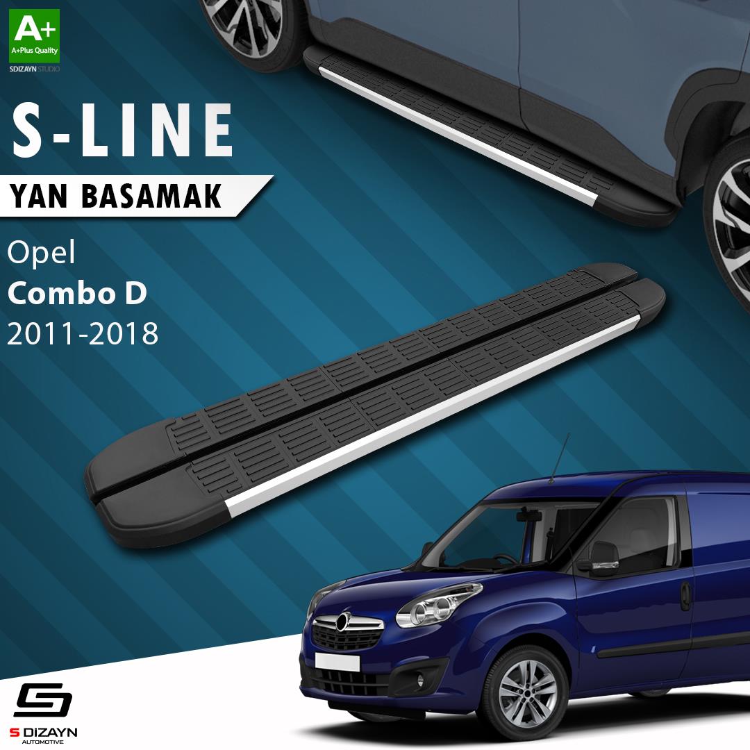 Opel Combo D Uzun Şase S-Line Aluminyum Yan Basamak 223 Cm 2011-2018 A+ Kalite