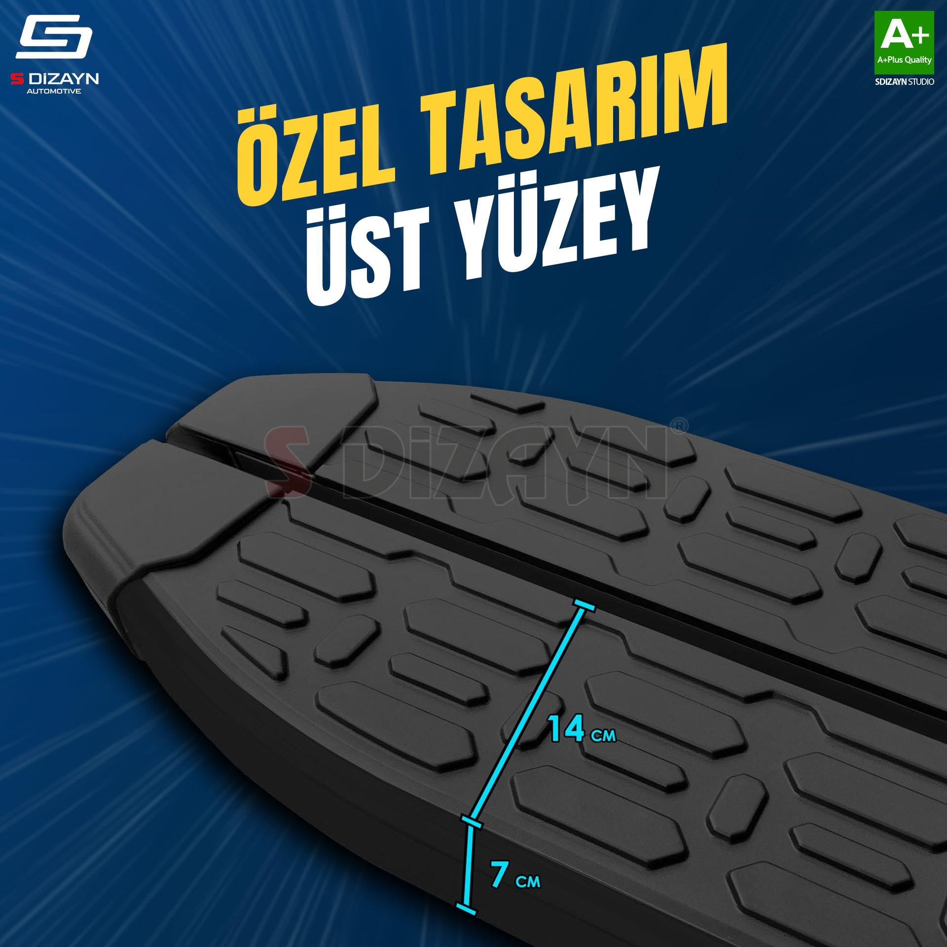 S-Dizayn Opel Grandland 2 Elektrikli Evo Siyah Yan Basamak 193 Cm 2024 Üzeri A+ Kalite