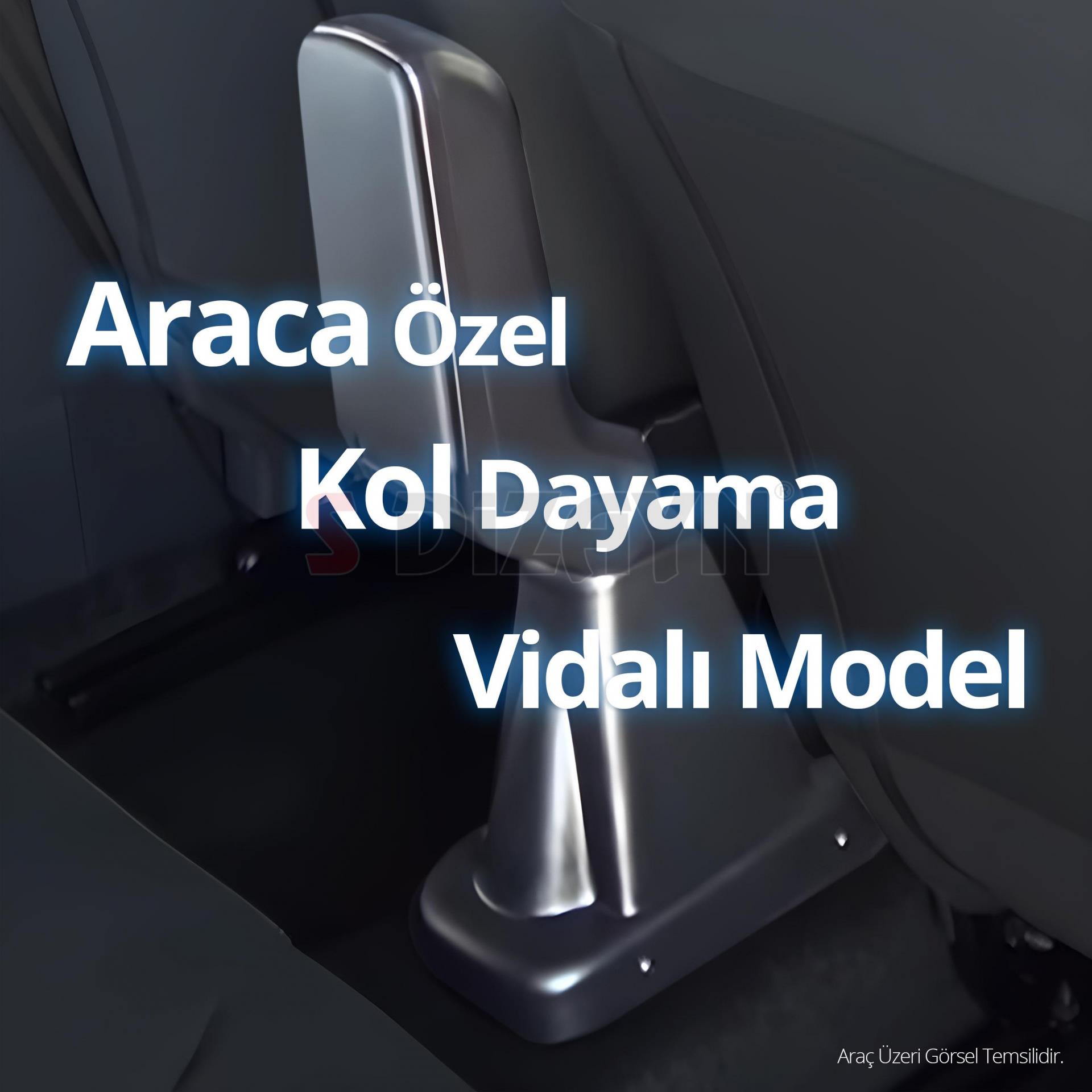 S-Dizayn Opel Mokka ABS Vidalı Kol Dayama Kolçak Gri 2016-2019 A+Kalite