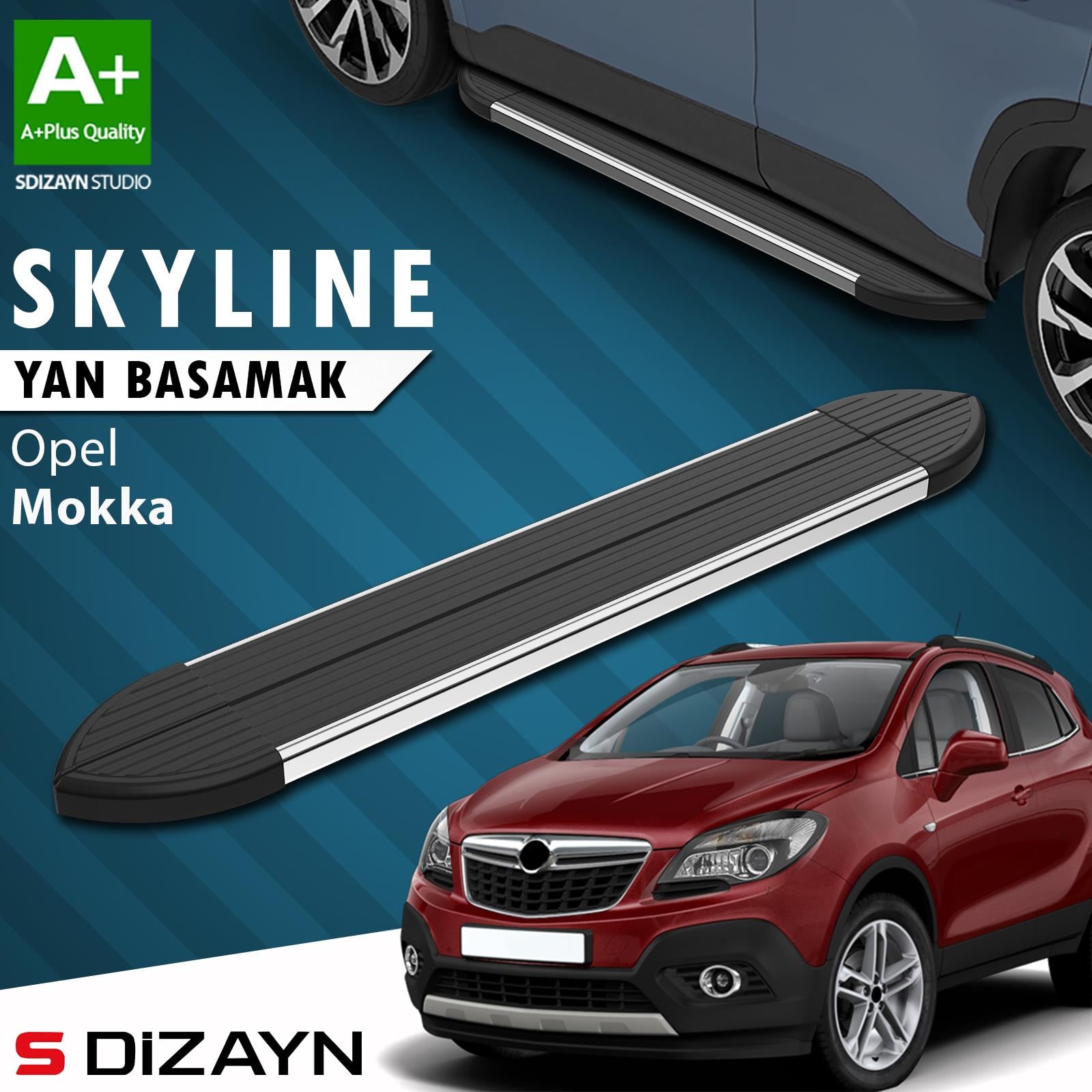 Opel Mokka Skyline Krom Yan Basamak 163 Cm 2012-2019 A+ Kalite