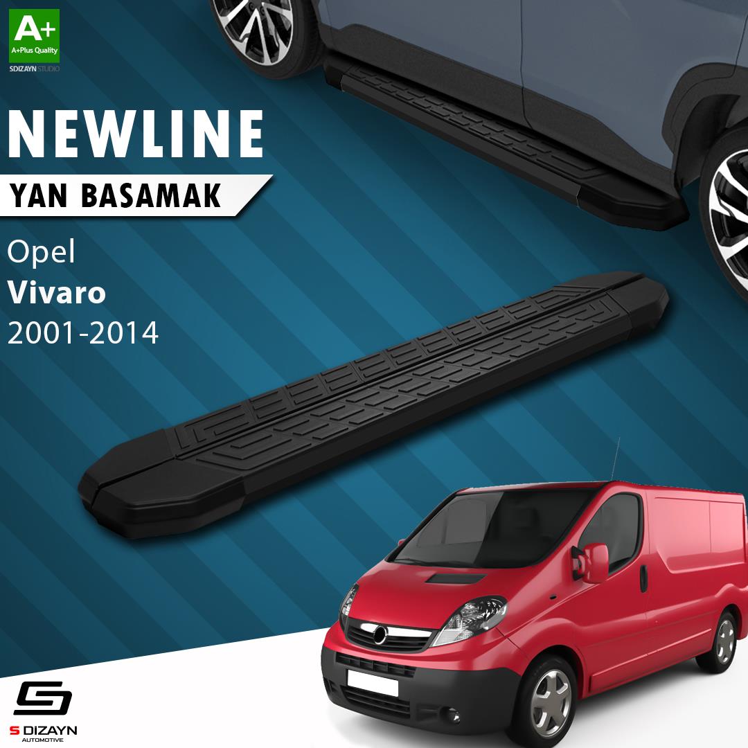 Opel Vivaro A Uzun Şase NewLine Siyah Yan Basamak 263 Cm 2001-2014 A+ Kalite