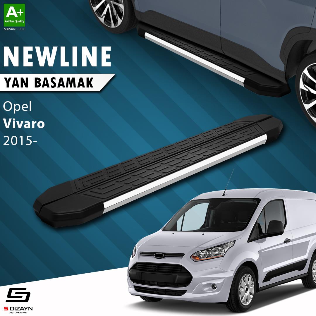 Opel Vivaro B Kısa Şase NewLine Krom Yan Basamak 223 Cm 2015-2018 A+ Kalite