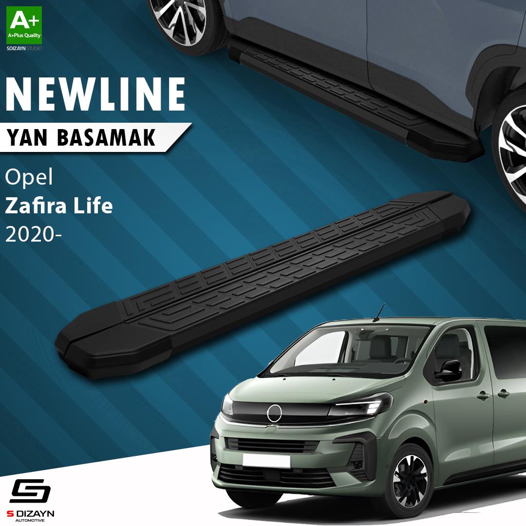Opel Zafira Life Kısa Şase NewLine Siyah Yan Basamak 213 Cm 2020 Üzeri A+ Kalite