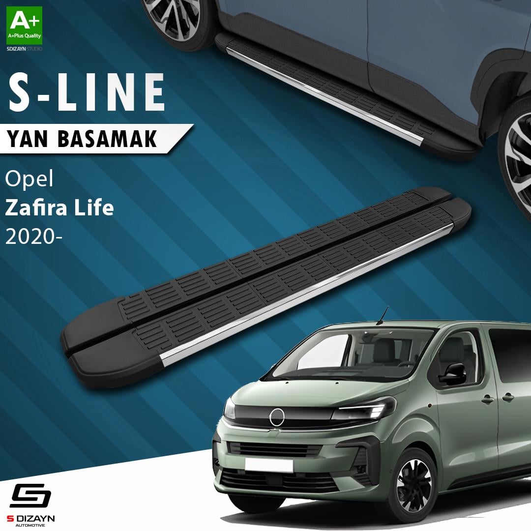 Opel Zafira Life Kısa Şase S-Line Krom Yan Basamak 213 Cm 2020 Üzeri A+ Kalite