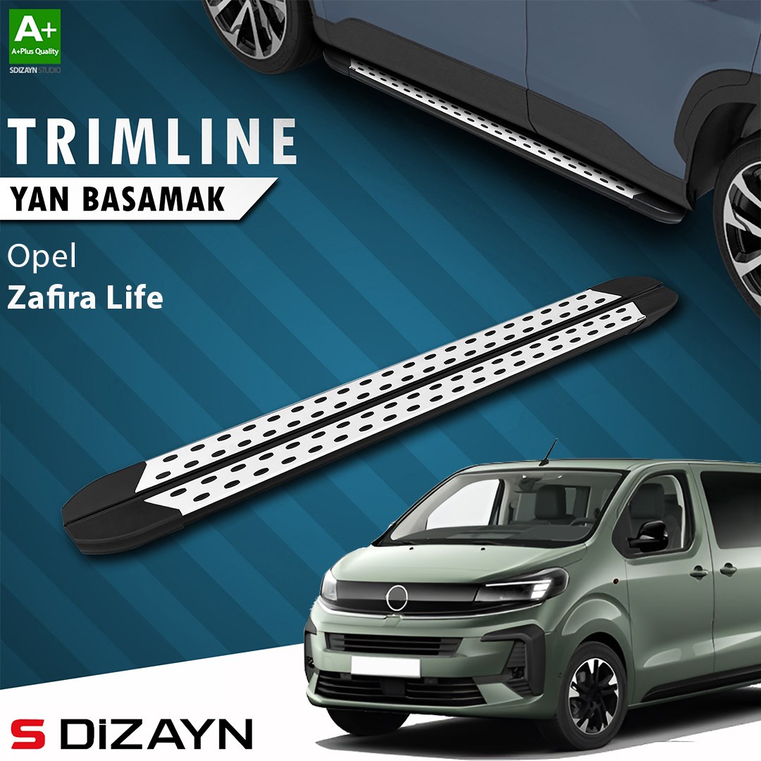 S-Dizayn Opel Zafira Life Kısa Şase TrimLine Gri Yan Basamak 213 Cm 2020 Üzeri
