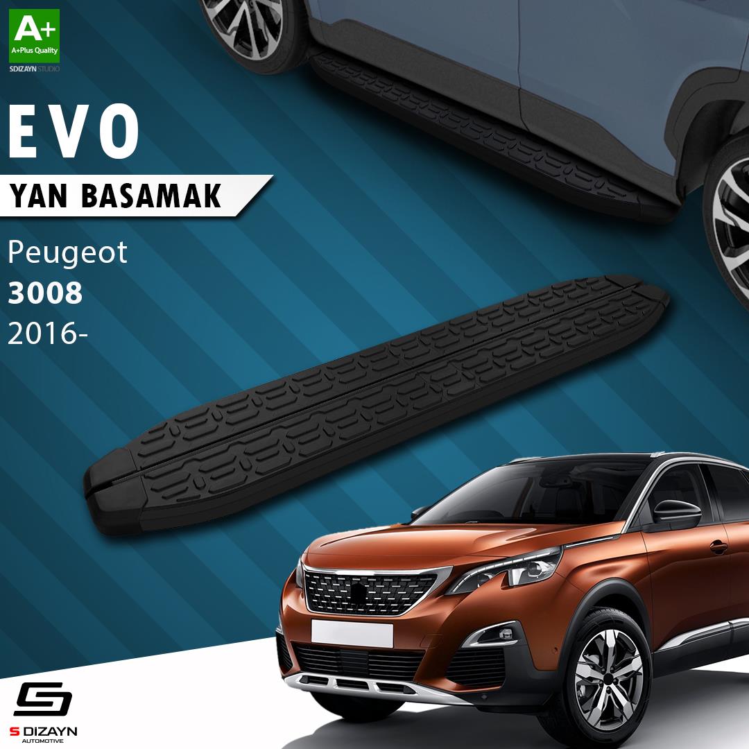 Peugeot 3008 2 Evo Siyah Yan Basamak 183 Cm 2016-2023 A+ Kalite