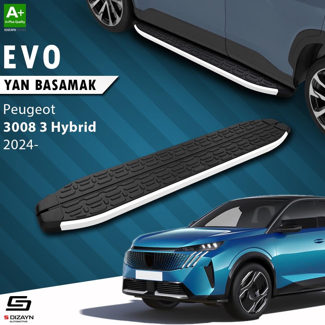 Peugeot 3008 3 Hybrid Evo Aluminyum Yan Basamak 183 Cm 2024 Üzeri A+ Kalite