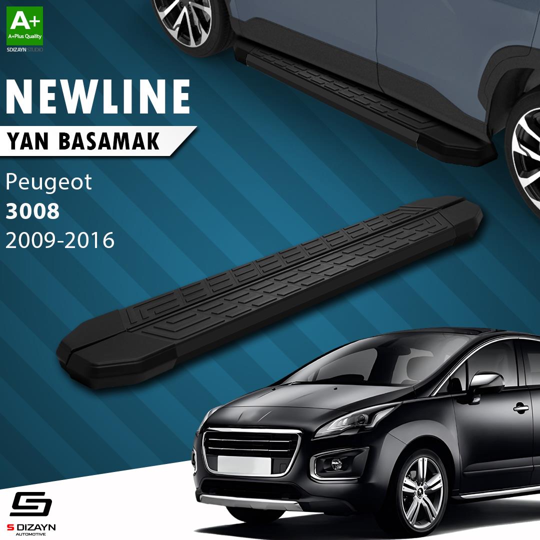 Peugeot 3008 NewLine Siyah Yan Basamak 183 Cm 2009-2016 A+ Kalite